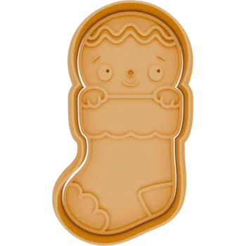 Galleta Calcetin Navidad-80mm Galleta Calcetin Navidad