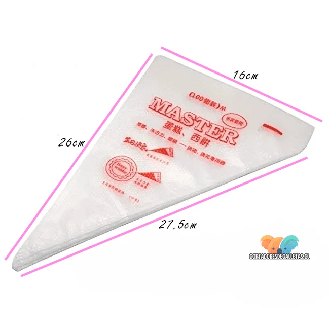 Set 100 Mangas Reposteras Desechables 27,5cm