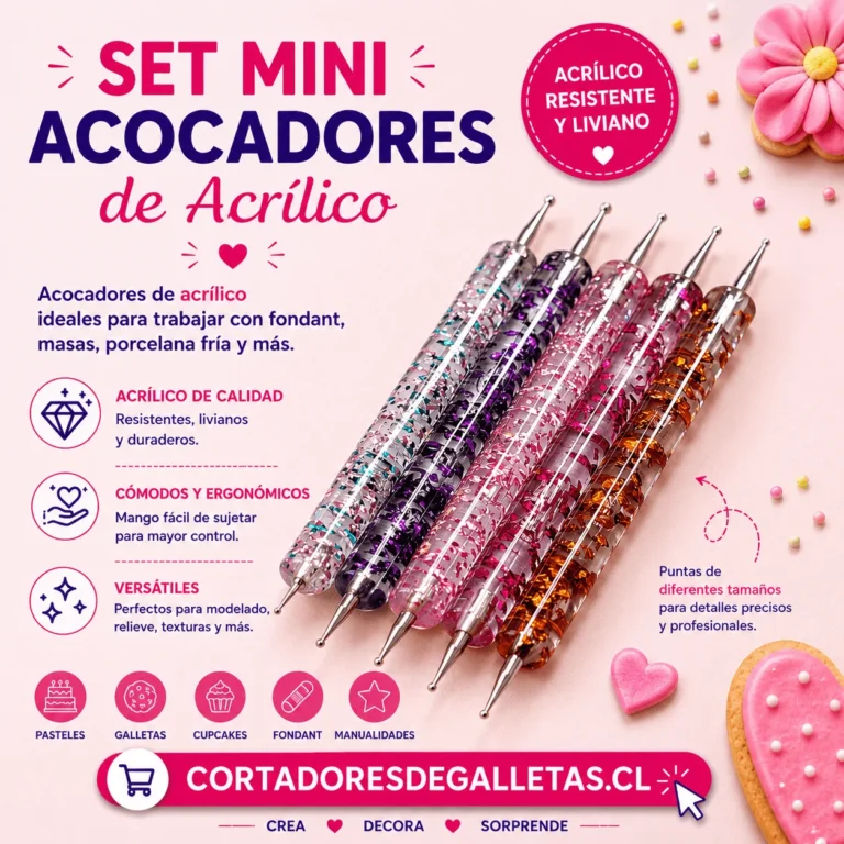 Set Acocadores de Acrílico – 5 Piezas