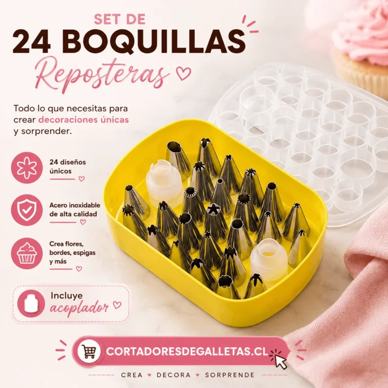 Set de 24 Boquillas Reposteras con Acoplador
